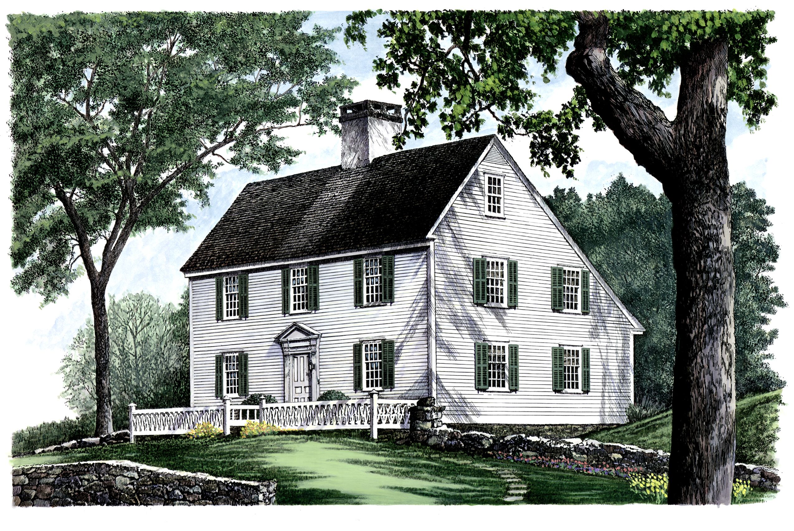 Historical House Plan Saltbox House 