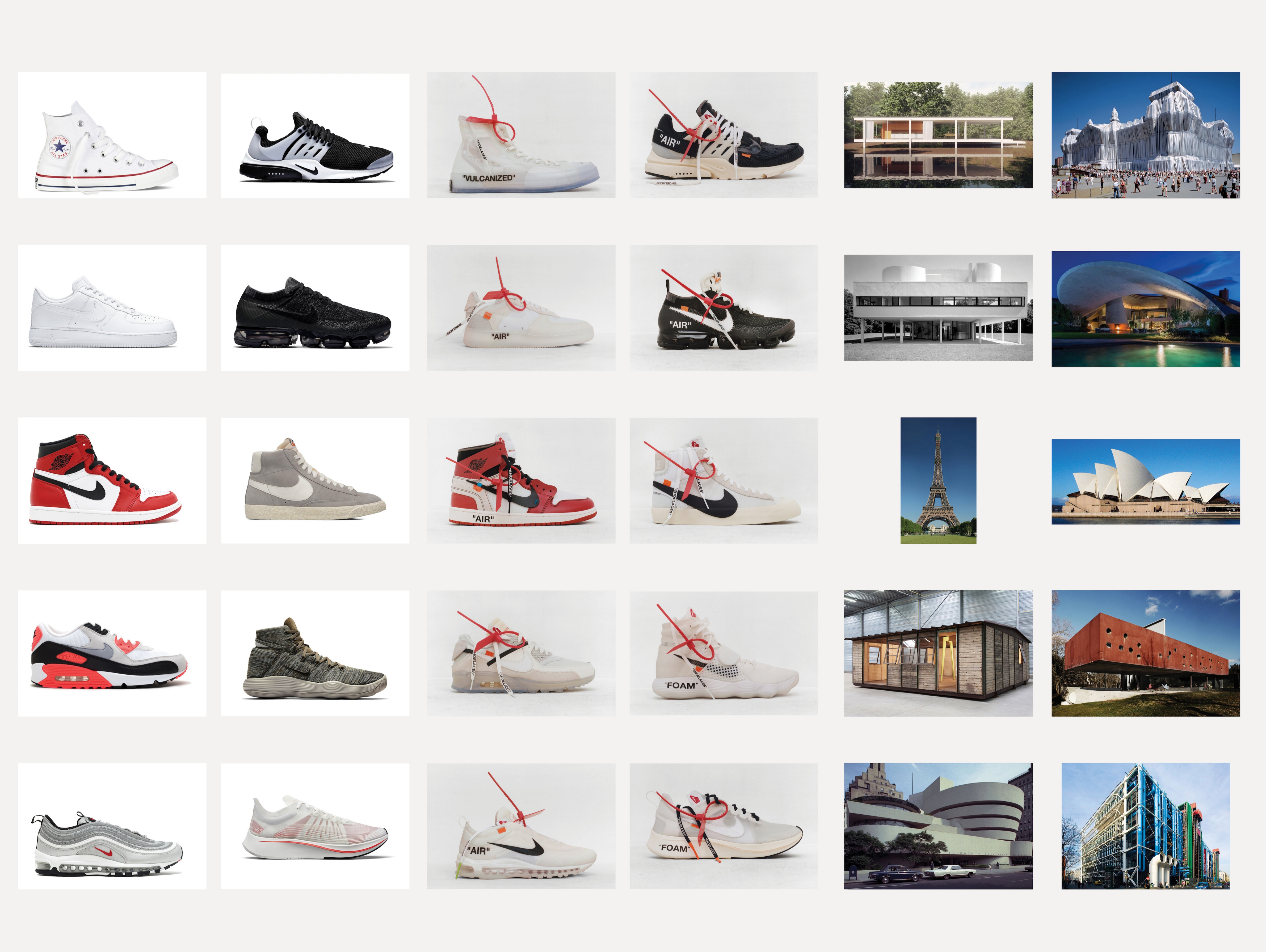 Designer Virgil Abloh Reconstructs 10 Iconic Nike Shoes