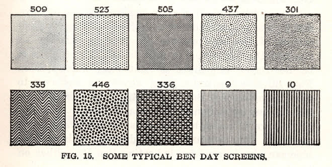  Ben Day, Typical Screen Patterns 