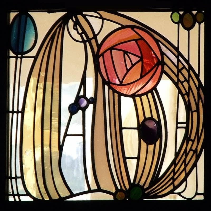 Charles rennie mackintosh  stained glass window  the hill house glasgow