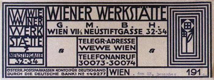  Kolomon Moser, Wiener Werkstätte, Letter Head 