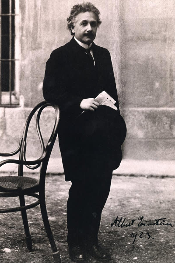  Albert Einstein leaning against a Thonet Bentwood Chair, Madrid, 1923 