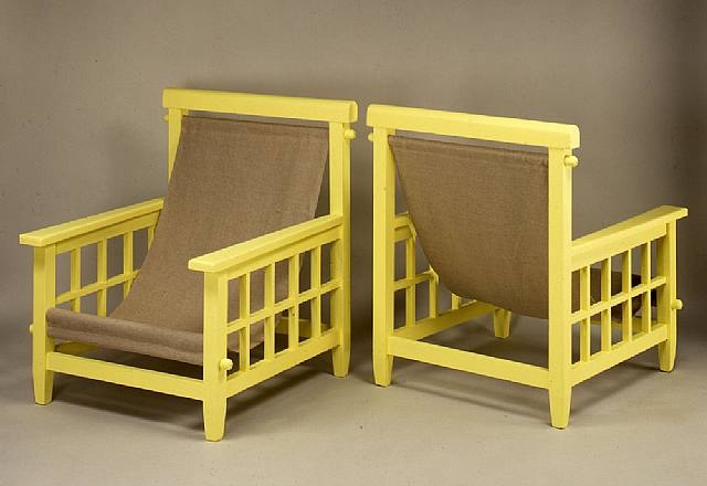 Robert mallet stevens  armchairs pair  ca 1921