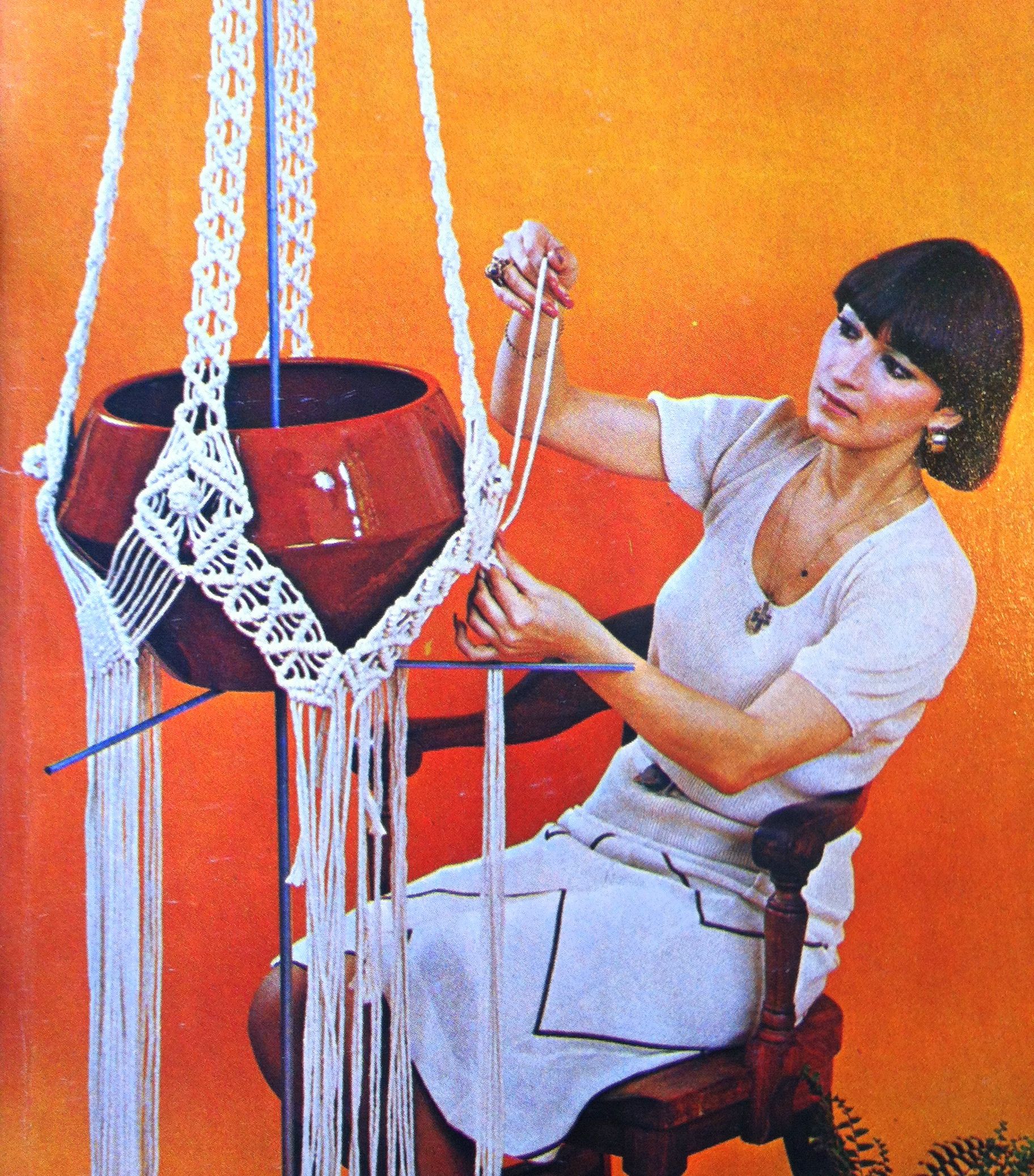 70s macrame crafter