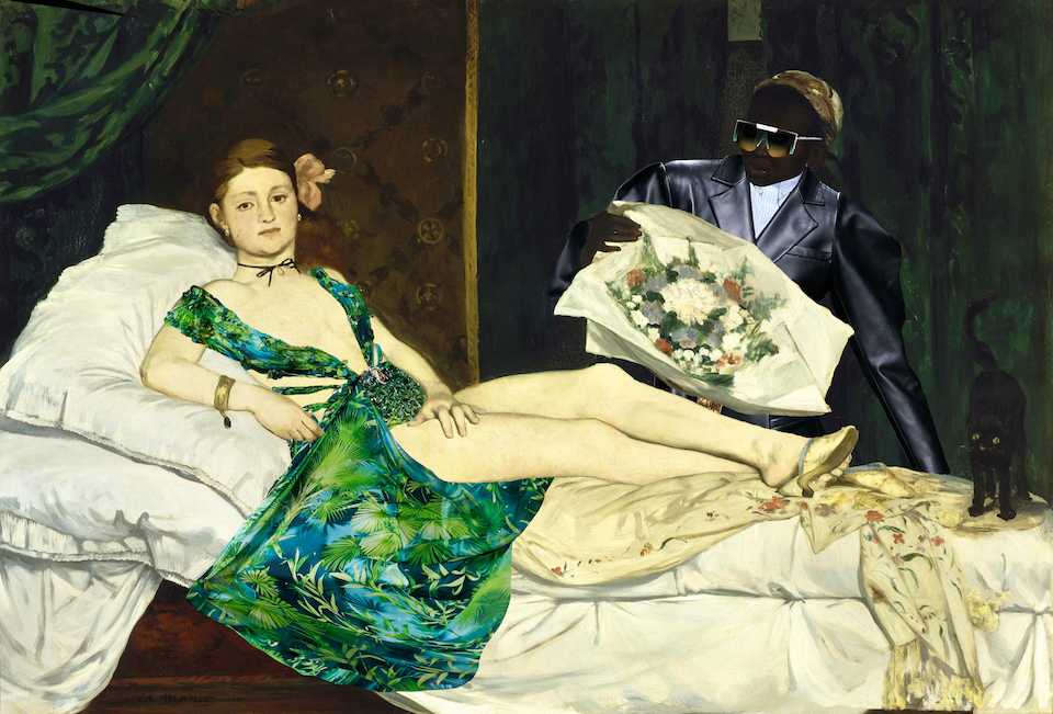olympia 1856 by edouard manet elements