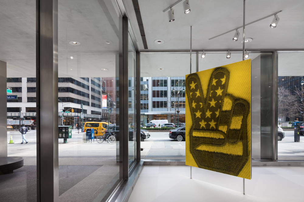  Installation view of Adam McEwen: 10, FEELS LIKE 2, Lever House, 2019 