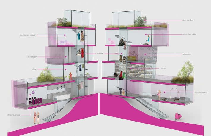  AIA Architect , Barbie Dream House Design, 2011 