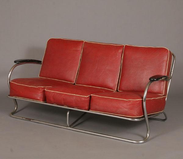 Kem weber  tubular chrome sofa