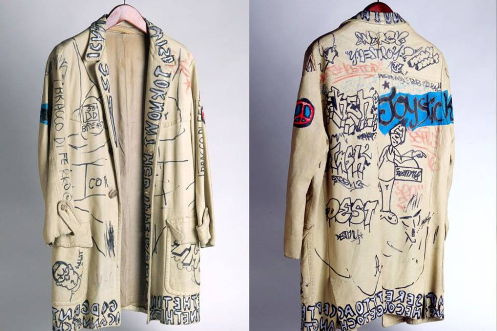  Jean-Michel Basquiat, Graffiti Trench Coat for Man Made 
