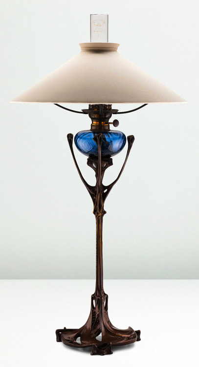 Table lamp from the maison coilliot in lille  france   hector guimard  circa 1900.