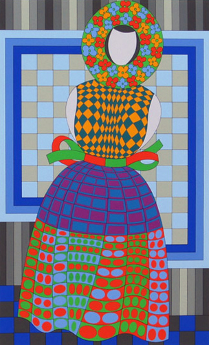 Fille femme victor vasarely