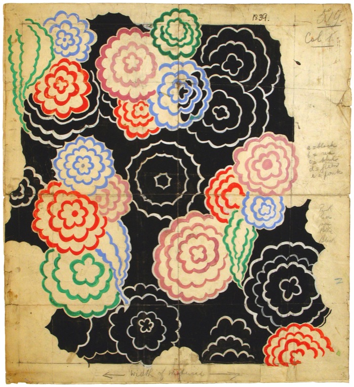 Sonia delaunay  a page from her sketchbook  textile design