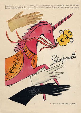  House of Schiaparelli, Glove Advertisement, Andy Warhol 