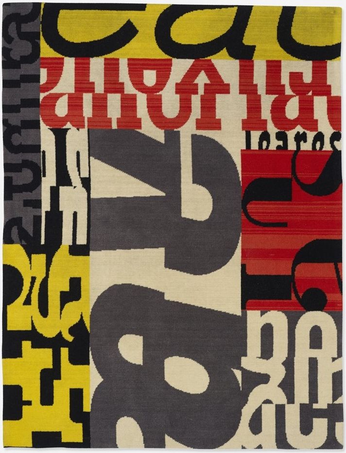 Gunnar aagaard andersen  bogstavt  ppe  letter carpet  for unika vaev  1960s
