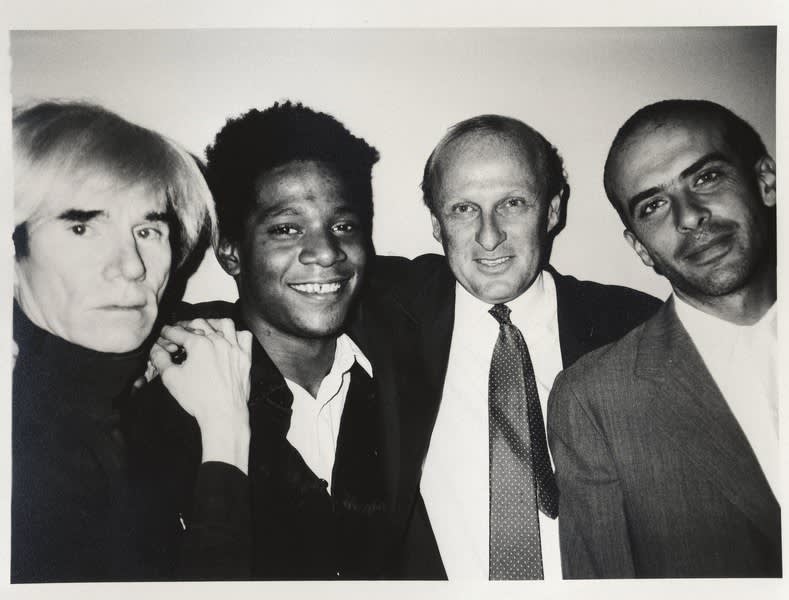  Andy Warhol, Jean-Michel Basquiat, Bruno Bischofberger and Francesco Clemente, New York City, 1980s 