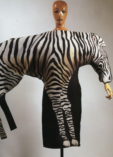 Jean charles de castelbajac  zebra dress  fall winter 1986