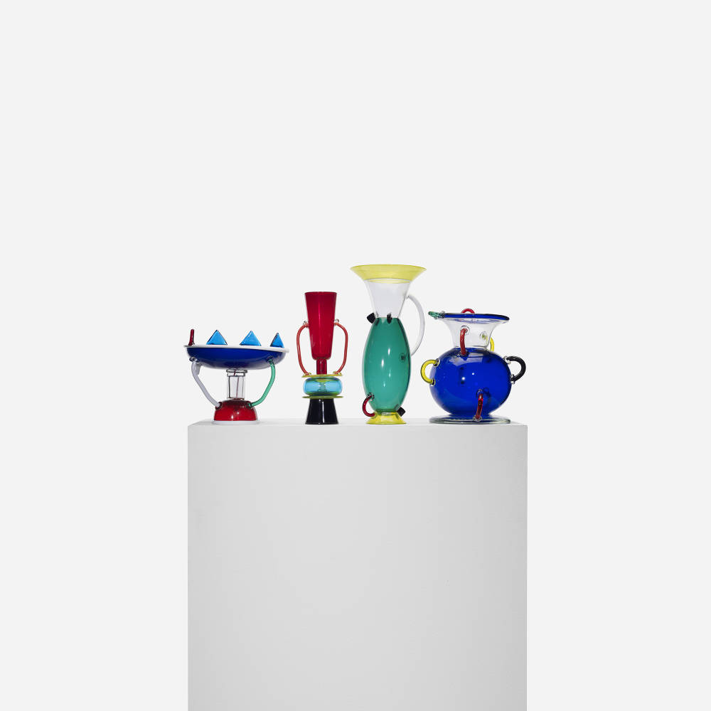 Ettore sottsass  collection of four vessels  1982