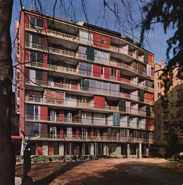 Giulio minoletti  condominio ai giardini d arcadia in corso di porta romana  1955