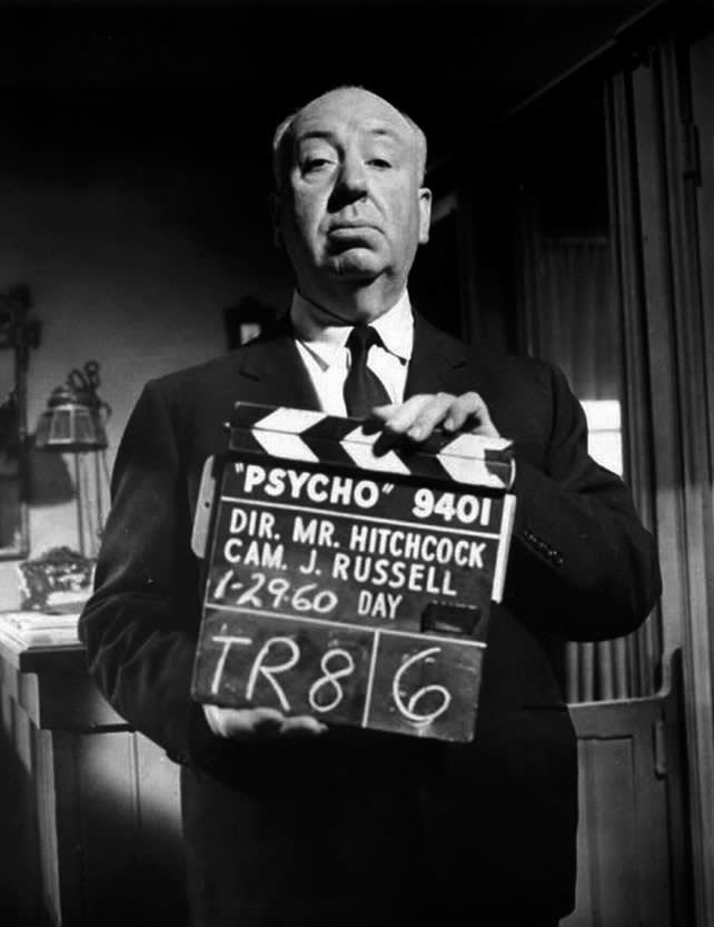  Alfred Hitchcock, On the set of Psycho 