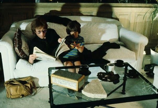  John with Sean, Inside at Home, The Dakota, 1980 