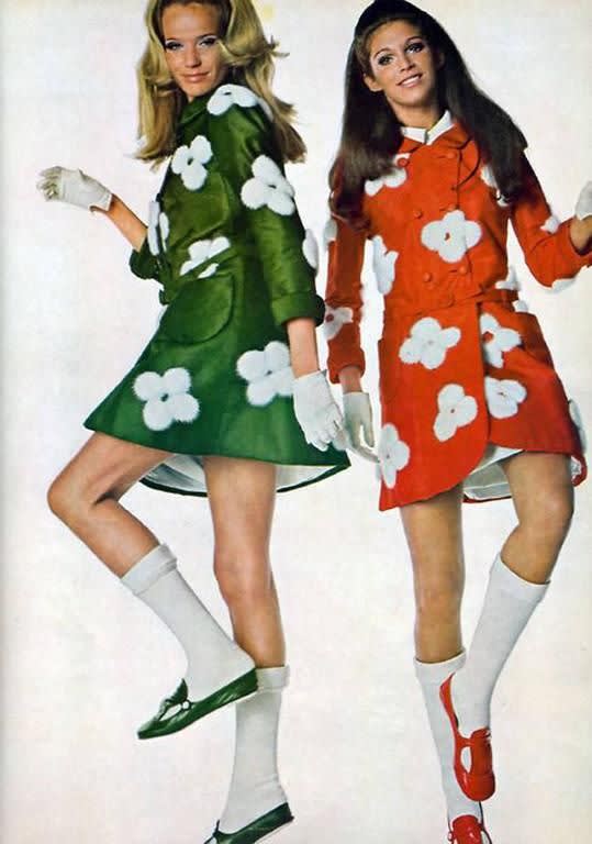 Bert stern  models wearing andre courreges  vogue  1968