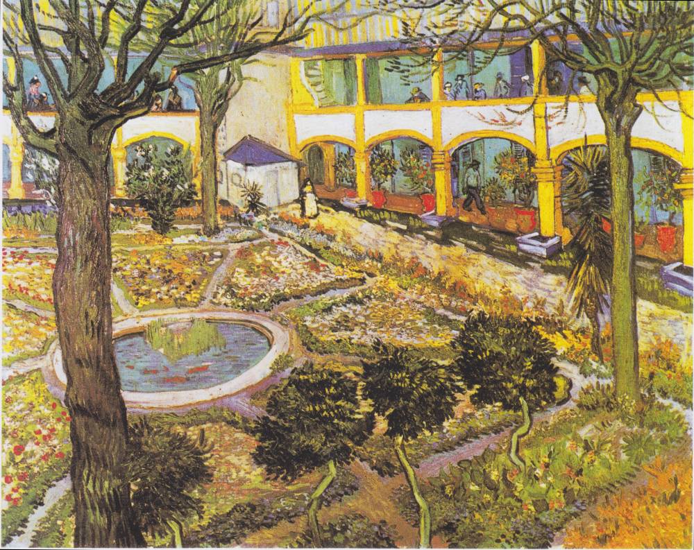  Vincent van Gogh , Garten des Hospitals in Arles, 1889 