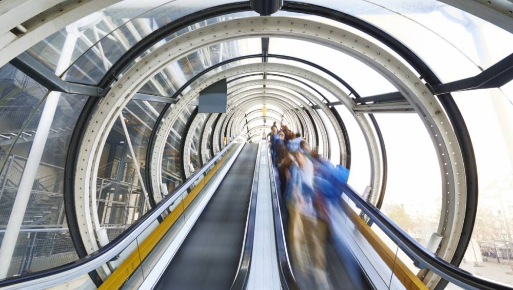  Centre Pompidou, Interior of Escalator  