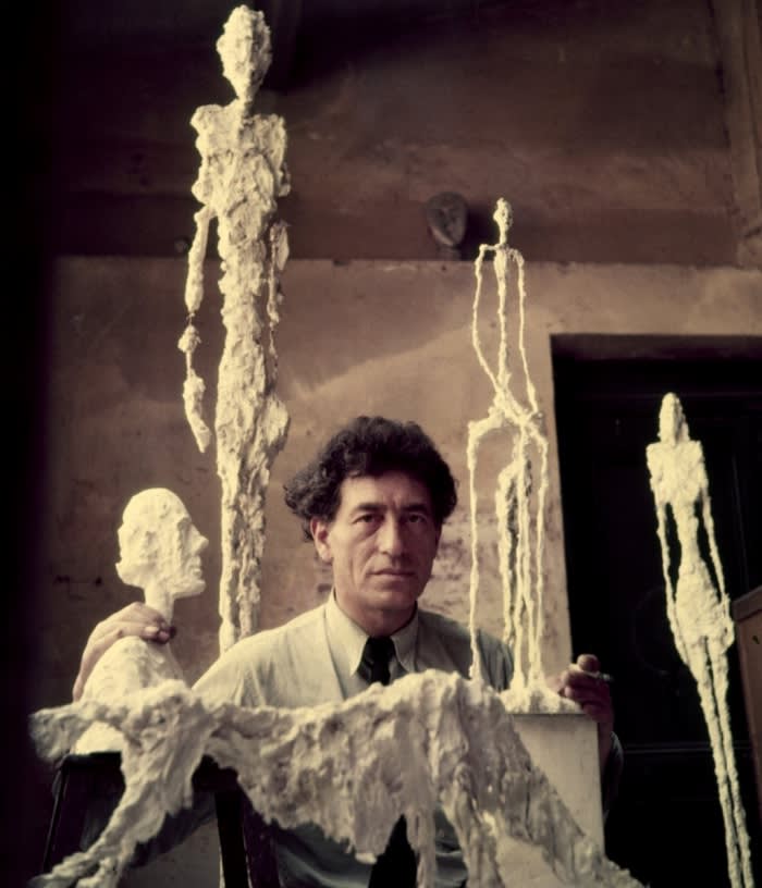 Alberto giacometti in his studio