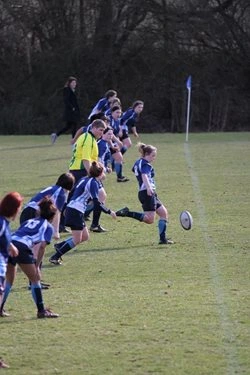 Iliyana Mladenova playing rugby