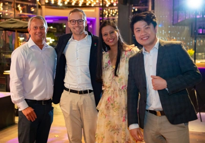 Federico Morosi, Stanford Yeung, Meghna Sah and Mitch Penfold at the MAXIS MeetUp in Rotterdam, 2023