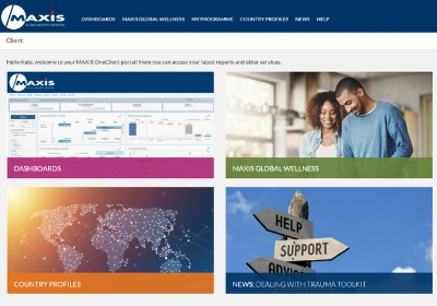 MAXIS OneClient portal homepage
