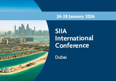 Image of Dubai Palm with the title of the event ' SIIA International Conference 2026'.
