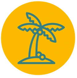 palm tree icon yellow