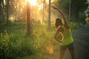 Woman exercising during exercise