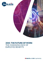 Whitepaper cover: 2045: The future of work – the changing face of employee benefits