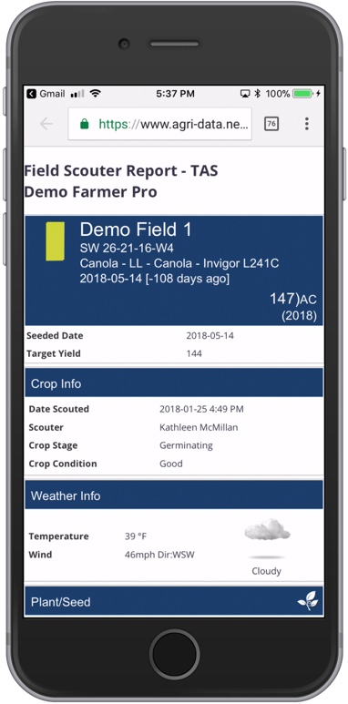 Field-report-view-on-mobile-browser