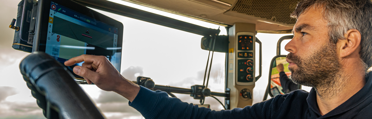 A French farmer uses his new GFX display to add precision to farming activities.