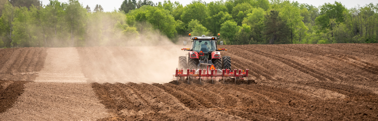 A Wisconsin farmer plants a field of potatoes.