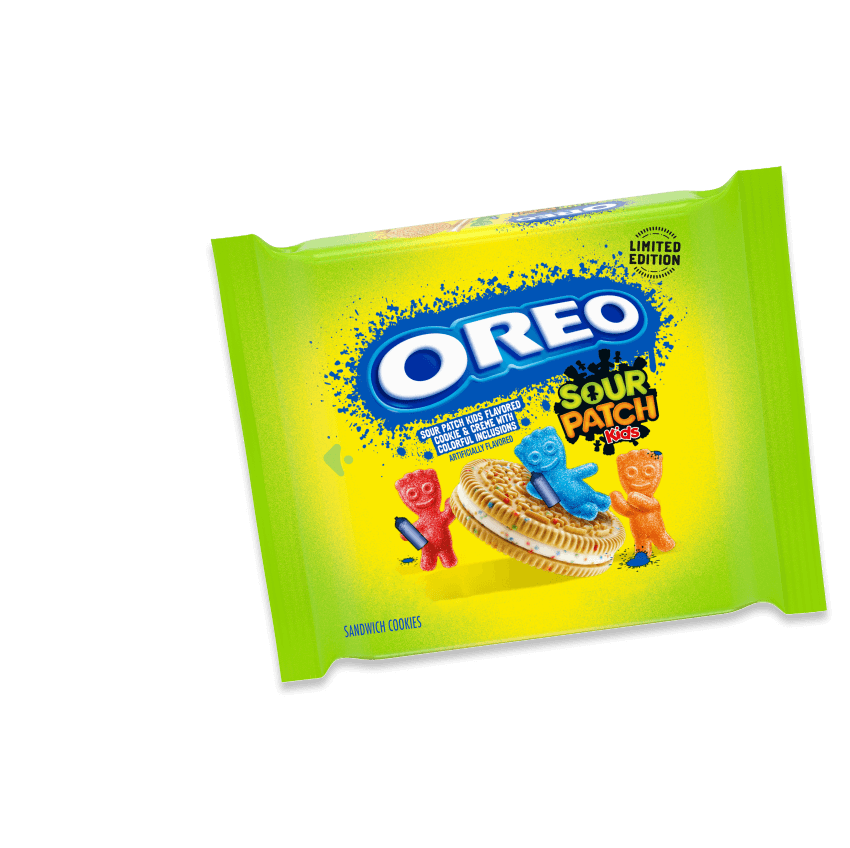 OREO Sour Patch Kids cookies. IN STORES NOW!