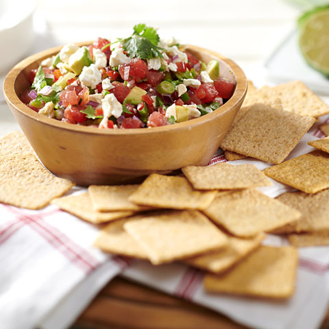 Snack with garden fresh ingredients of the season
