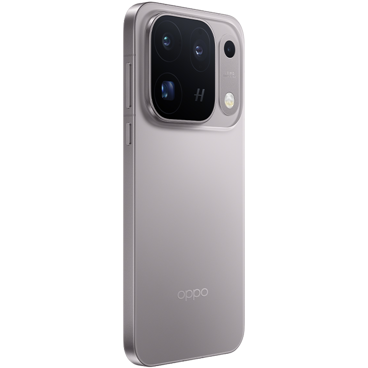 OPPO Find X10 Pro Max i grått, sned vy bakifrån