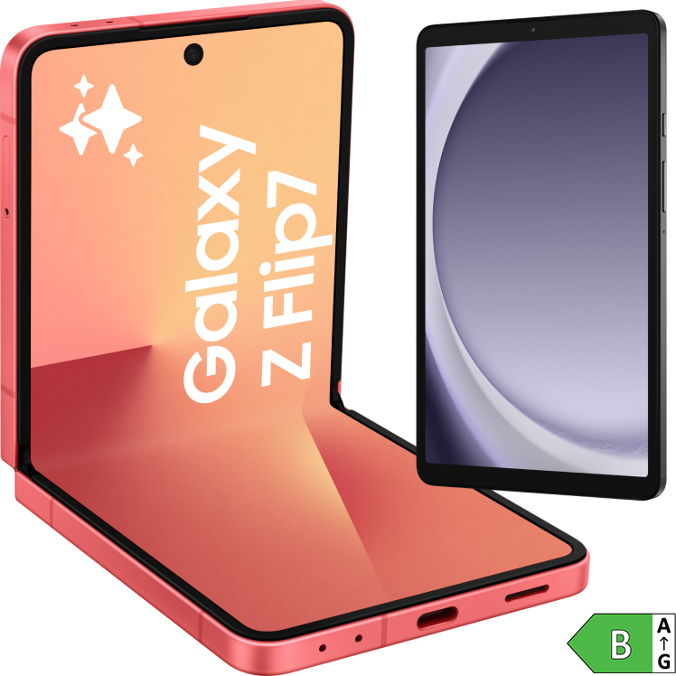 Samsung Galaxy Flip7 Coral red m Galaxy Tab A9 748x748.png
