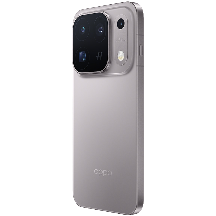 OPPO Find X10 Pro Max i grått, annan sned bakvy