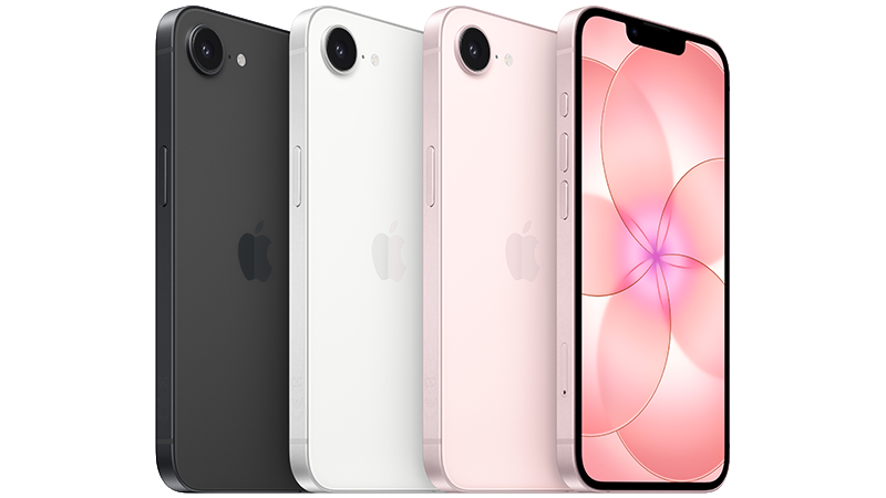 iPhone 17e-serien i alla färger: svart, vit och rosa