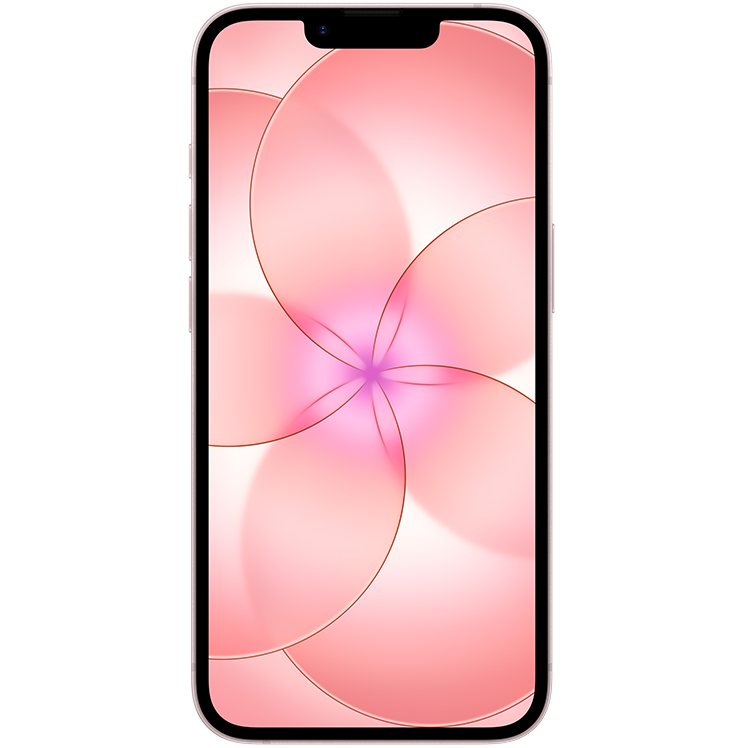 Framsida på rosa iPhone 17e