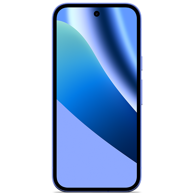 Framsida på lila Google Pixel 10a 