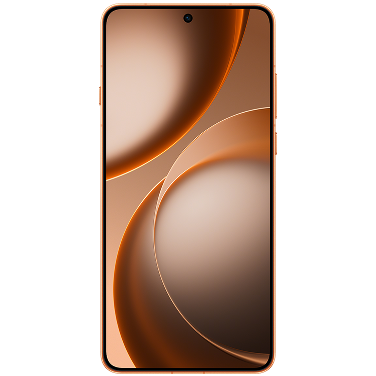OPPO Find X9 Ultra i orange, framsida med centrerad kamera