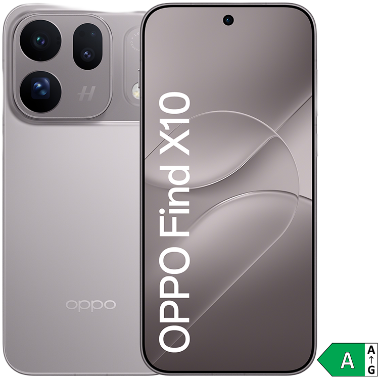 OPPO Find X10 grå med energietikett