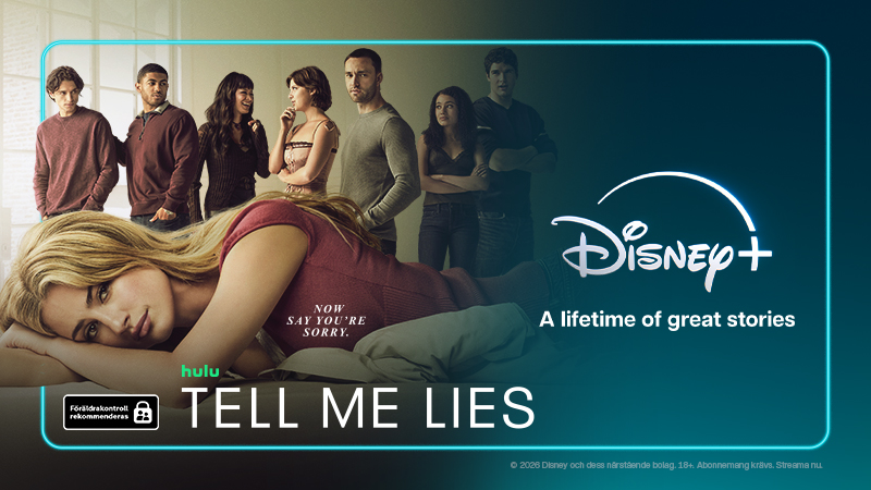 Omslagstitel till Tell me lies från Disney+