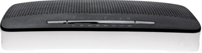 Framsida av router Technicolor TG799.